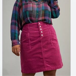 Anthropologie Pilcro Talia Corduroy Mini Skirt Size‎ 2
